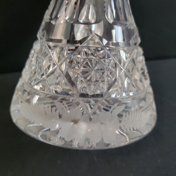 Cut Glass Crystal Cruet Decanter With Stopper - Picture 3 of 14